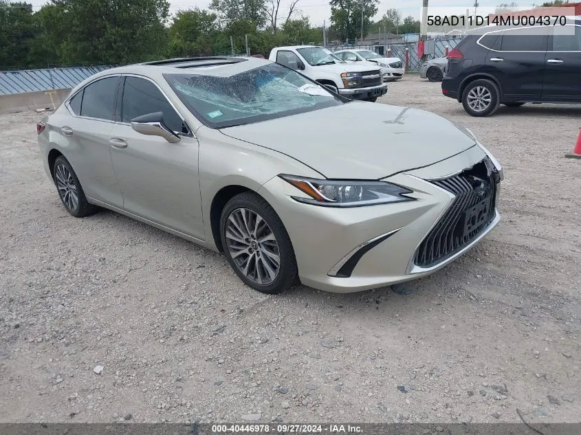 58AD11D14MU004370 2021 Lexus Es 250