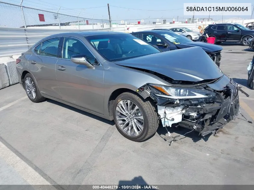 2021 Lexus Es 300H VIN: 58ADA1C15MU006064 Lot: 40448279