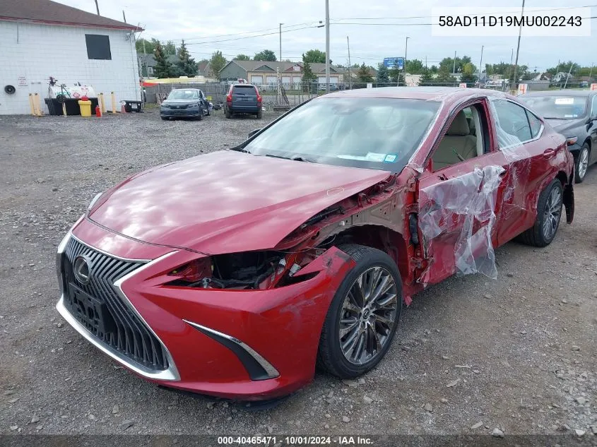 58AD11D19MU002243 2021 Lexus Es 250