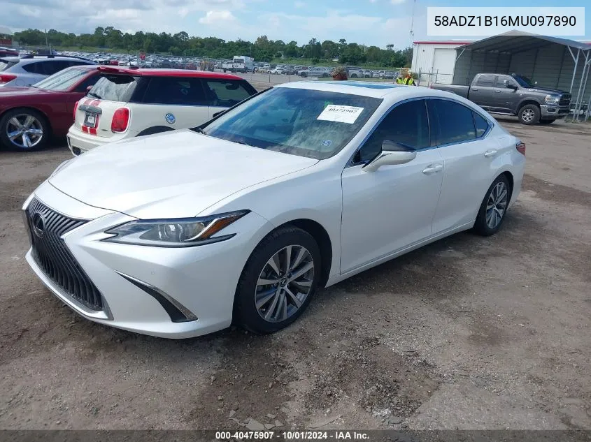 2021 Lexus Es 350 VIN: 58ADZ1B16MU097890 Lot: 40475907