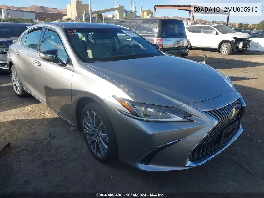 2021 Lexus Es 300H VIN: 58ADA1C12MU005910 Lot: 40485698