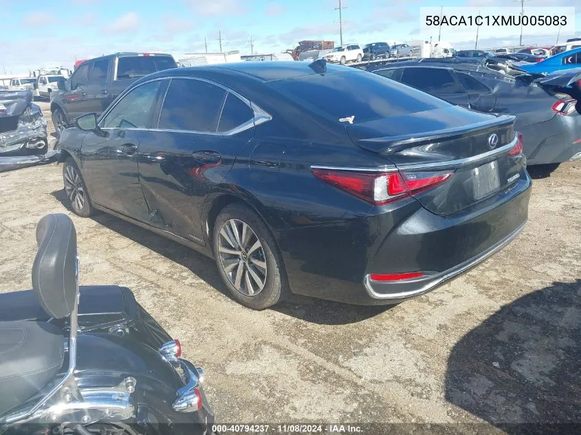 2021 Lexus Es 300H VIN: 58ACA1C1XMU005083 Lot: 40794237