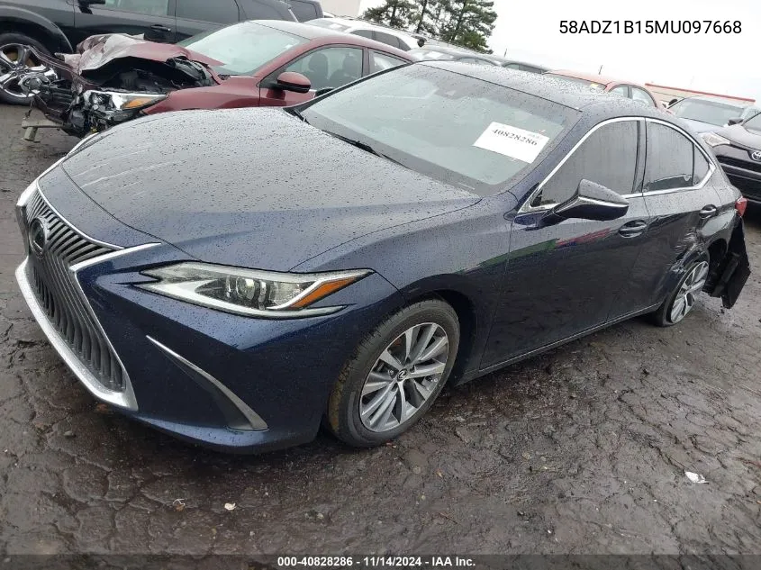 2021 Lexus Es 350 VIN: 58ADZ1B15MU097668 Lot: 40828286