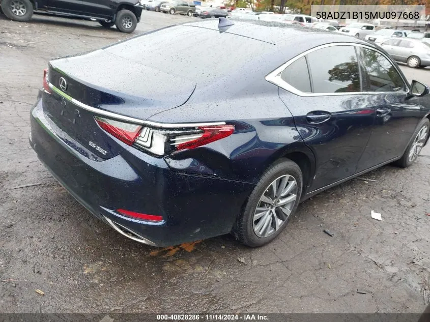 2021 Lexus Es 350 VIN: 58ADZ1B15MU097668 Lot: 40828286