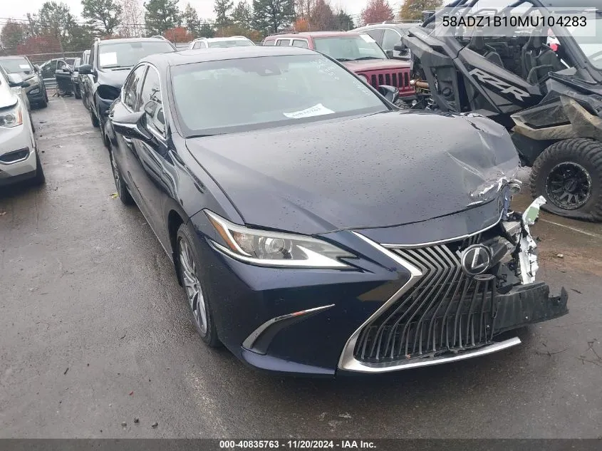 2021 Lexus Es 350 VIN: 58ADZ1B10MU104283 Lot: 40835763