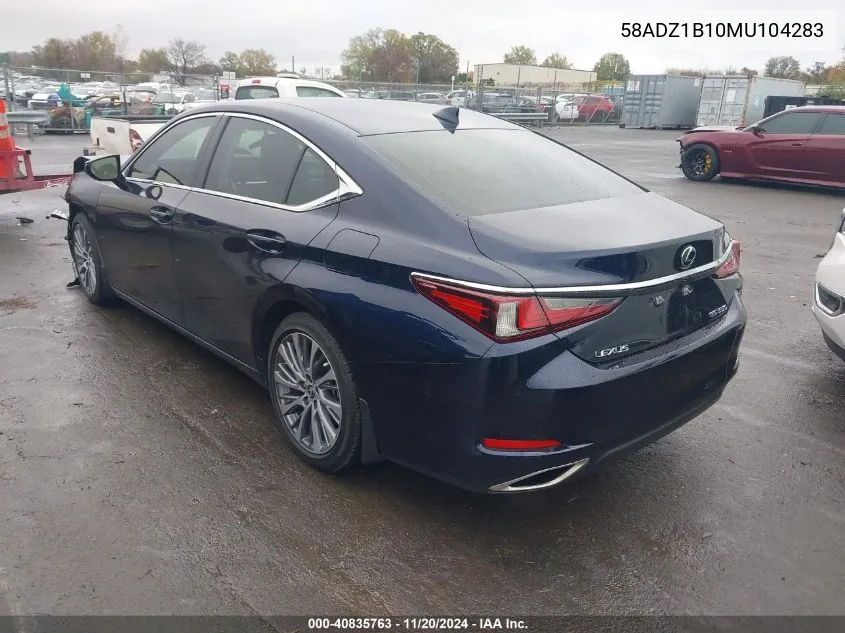 2021 Lexus Es 350 VIN: 58ADZ1B10MU104283 Lot: 40835763