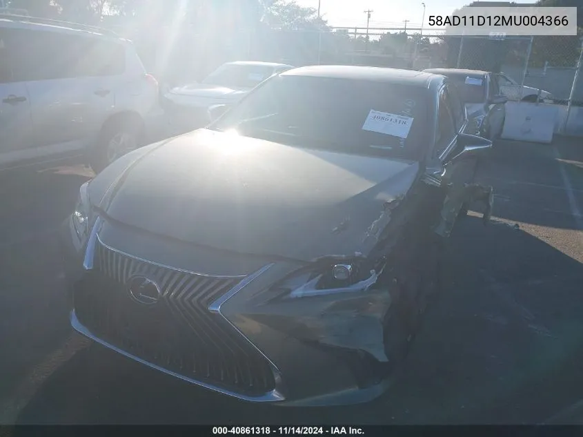 2021 Lexus Es 250 VIN: 58AD11D12MU004366 Lot: 40861318