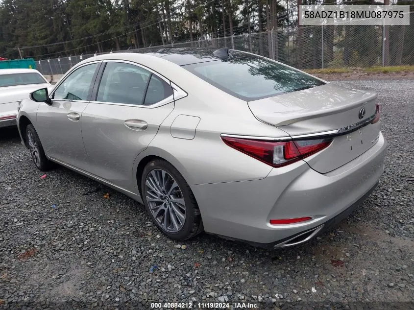 2021 Lexus Es 350 VIN: 58ADZ1B18MU087975 Lot: 40884212