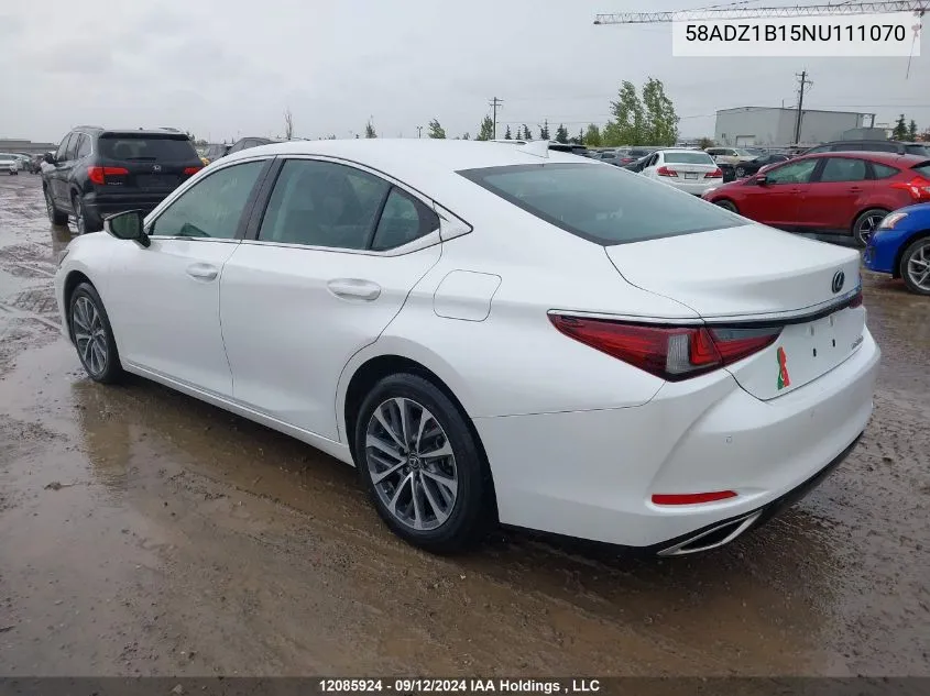 2022 Lexus Es 350 350 VIN: 58ADZ1B15NU111070 Lot: 12085924