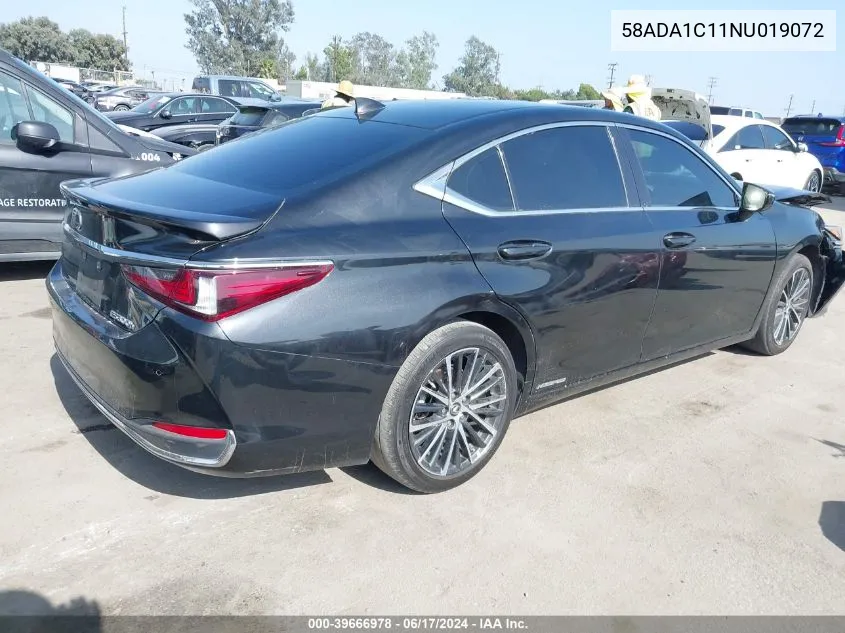 2022 Lexus Es 300H VIN: 58ADA1C11NU019072 Lot: 39666978