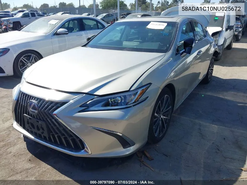 2022 Lexus Es 300H VIN: 58ADA1C10NU025672 Lot: 39797090