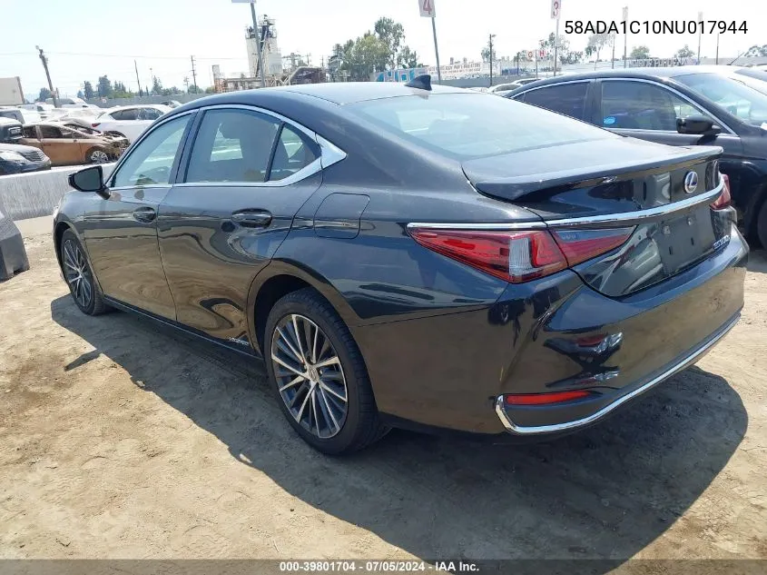 2022 Lexus Es 300H VIN: 58ADA1C10NU017944 Lot: 39801704