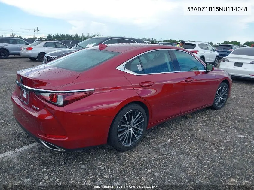 2022 Lexus Es 350 VIN: 58ADZ1B15NU114048 Lot: 39843408