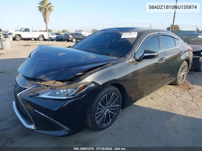 2022 Lexus Es 350 VIN: 58ADZ1B10NU135874 Lot: 39881070