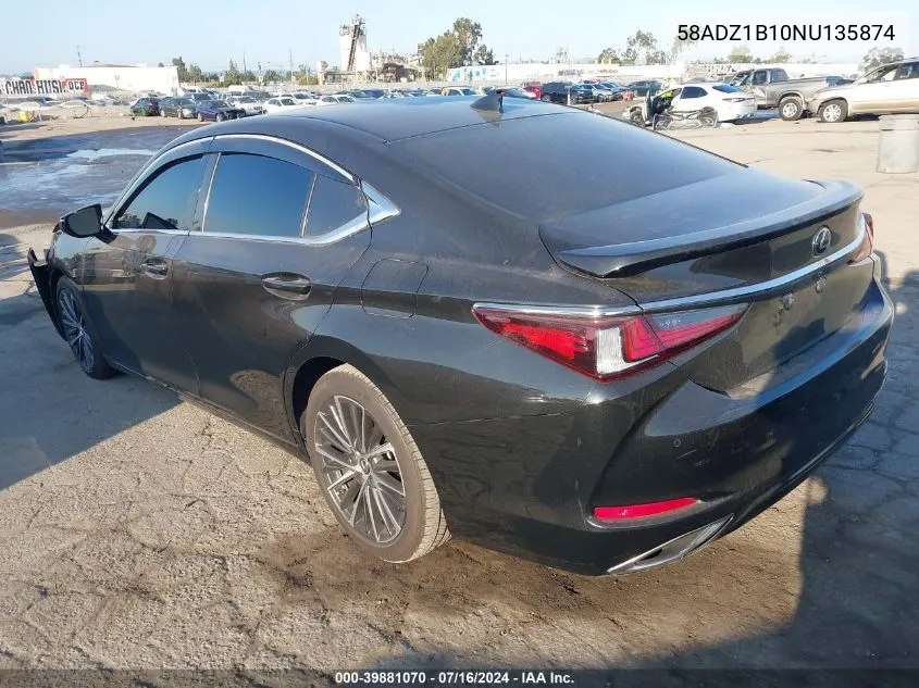 2022 Lexus Es 350 VIN: 58ADZ1B10NU135874 Lot: 39881070