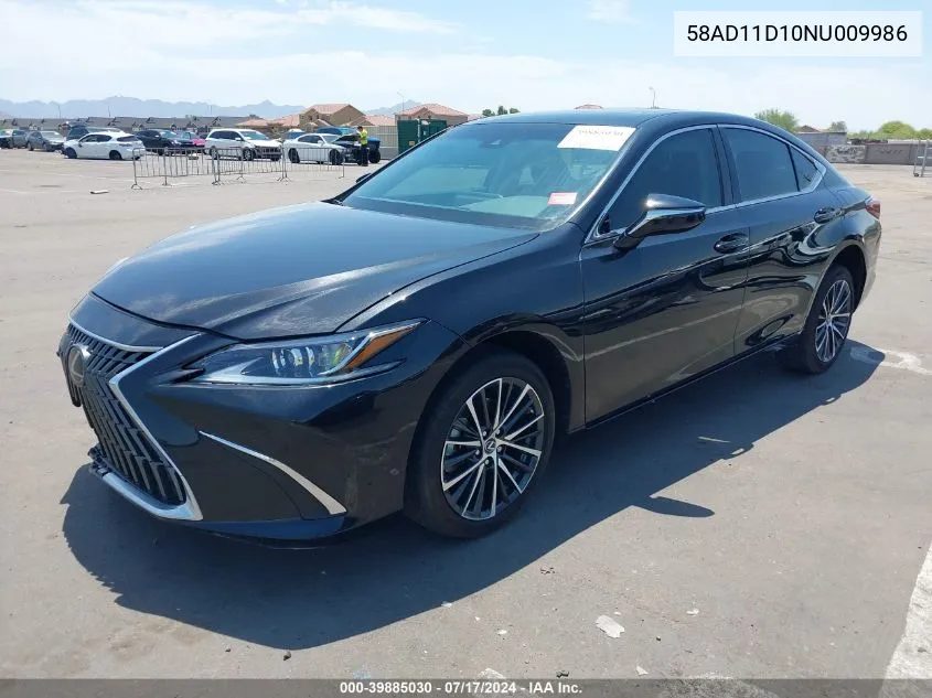 58AD11D10NU009986 2022 Lexus Es 250