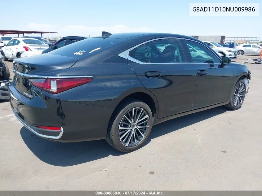 58AD11D10NU009986 2022 Lexus Es 250