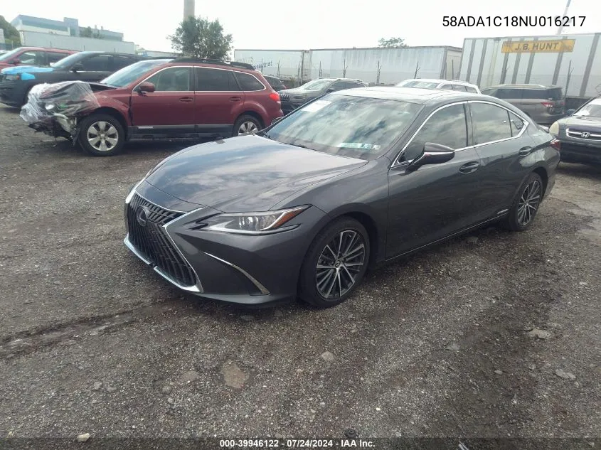 2022 Lexus Es 300H VIN: 58ADA1C18NU016217 Lot: 39946122