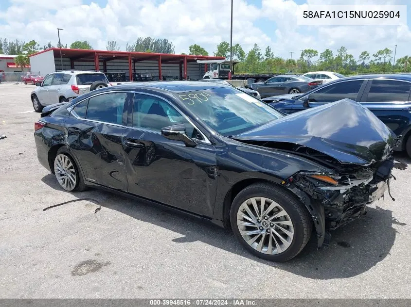 2022 Lexus Es 300H Ultra Luxury VIN: 58AFA1C15NU025904 Lot: 39948516