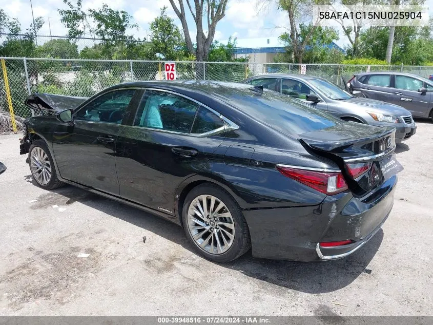 58AFA1C15NU025904 2022 Lexus Es 300H Ultra Luxury