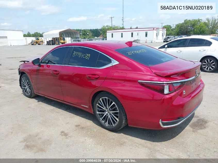 58ADA1C15NU020189 2022 Lexus Es 300H