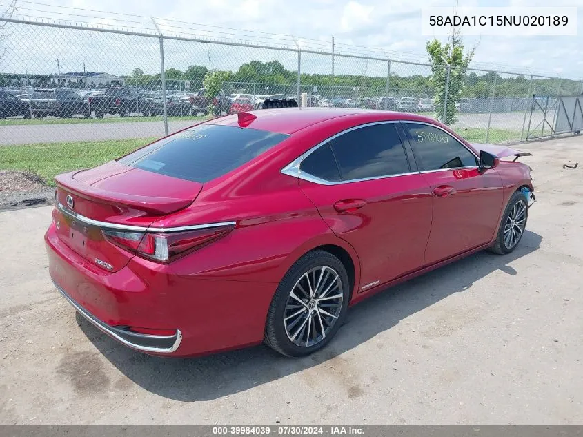 58ADA1C15NU020189 2022 Lexus Es 300H