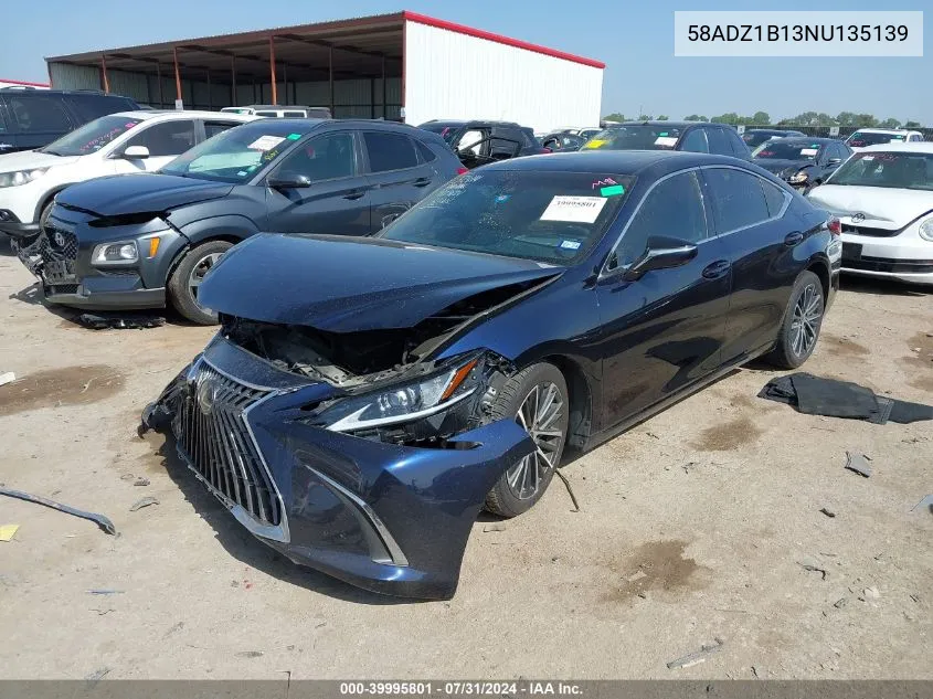 2022 Lexus Es 350 VIN: 58ADZ1B13NU135139 Lot: 39995801