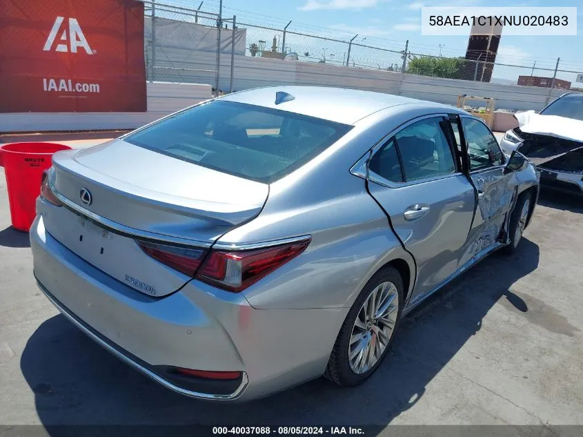 2022 Lexus Es 300H Luxury VIN: 58AEA1C1XNU020483 Lot: 40037088