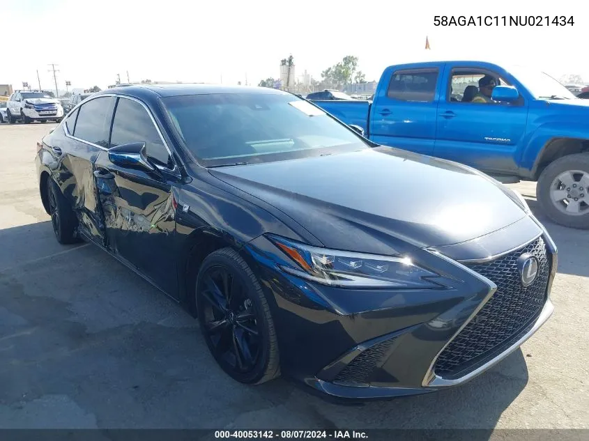 2022 Lexus Es 300H F Sport VIN: 58AGA1C11NU021434 Lot: 40053142