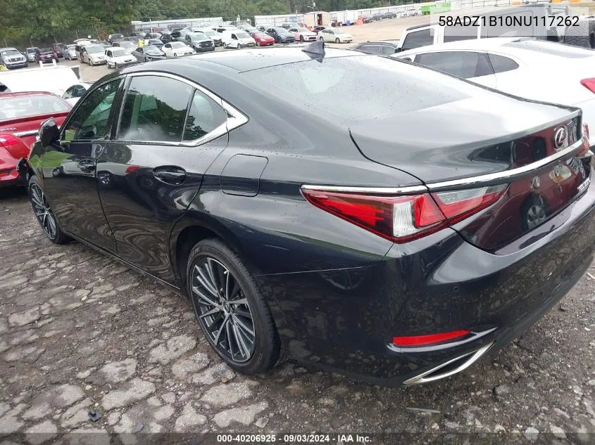 2022 Lexus Es 350 VIN: 58ADZ1B10NU117262 Lot: 40206925