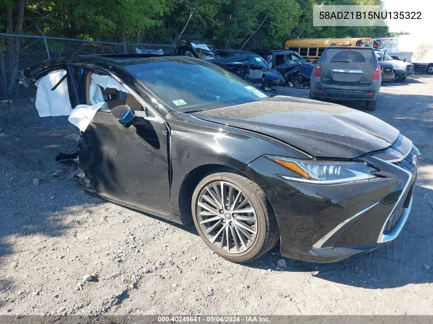 2022 Lexus Es 350 VIN: 58ADZ1B15NU135322 Lot: 40249641