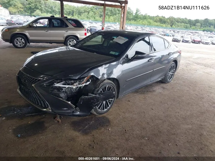 2022 Lexus Es 350 VIN: 58ADZ1B14NU111626 Lot: 40261651