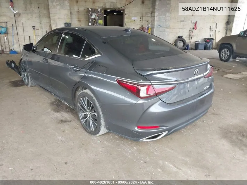 2022 Lexus Es 350 VIN: 58ADZ1B14NU111626 Lot: 40261651