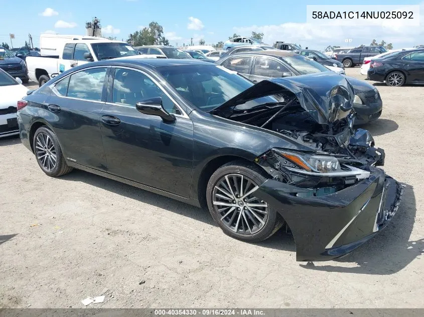 2022 Lexus Es 300H VIN: 58ADA1C14NU025092 Lot: 40354330