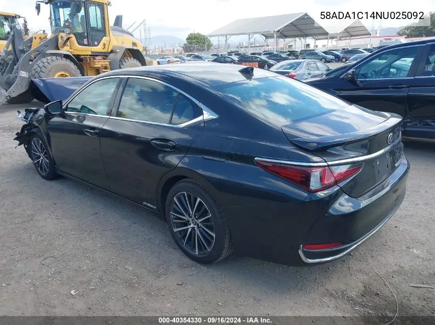 2022 Lexus Es 300H VIN: 58ADA1C14NU025092 Lot: 40354330