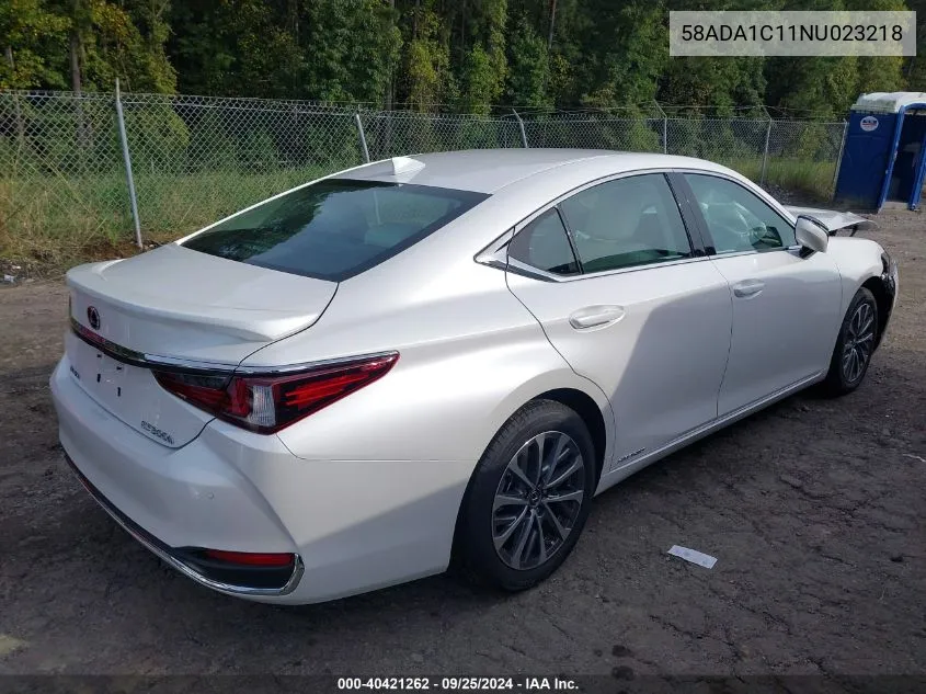 2022 Lexus Es 300H VIN: 58ADA1C11NU023218 Lot: 40421262