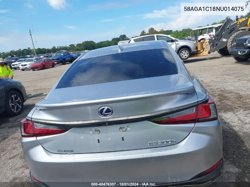 2022 Lexus Es 300H 300H Base/300H Luxury/300 VIN: 58AGA1C18NU014075 Lot: 40476307