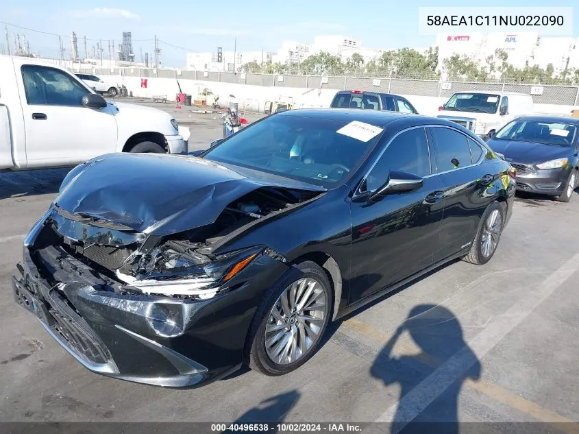 2022 Lexus Es 300H Luxury VIN: 58AEA1C11NU022090 Lot: 40496538