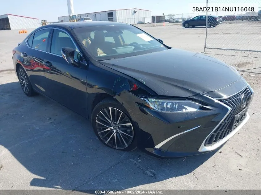 2022 Lexus Es 350 VIN: 58ADZ1B14NU116048 Lot: 40506246