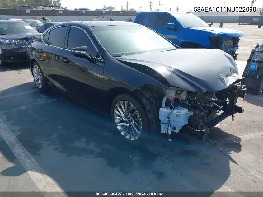 2022 Lexus Es 300H Luxury VIN: 58AEA1C11NU022090 Lot: 40696427