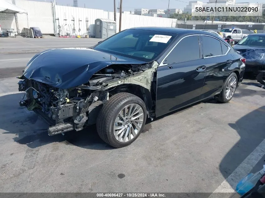 2022 Lexus Es 300H Luxury VIN: 58AEA1C11NU022090 Lot: 40696427