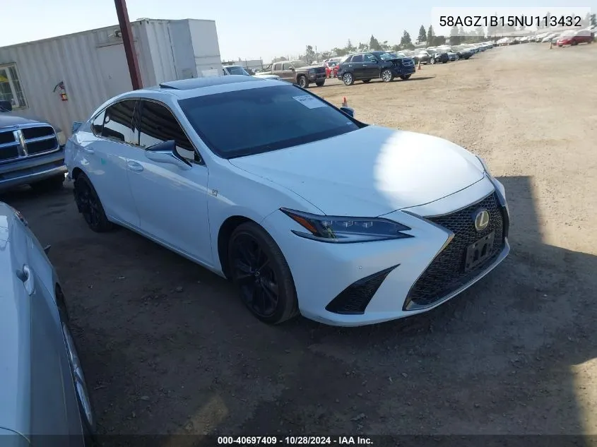 2022 Lexus Es 350 F Sport VIN: 58AGZ1B15NU113432 Lot: 40697409