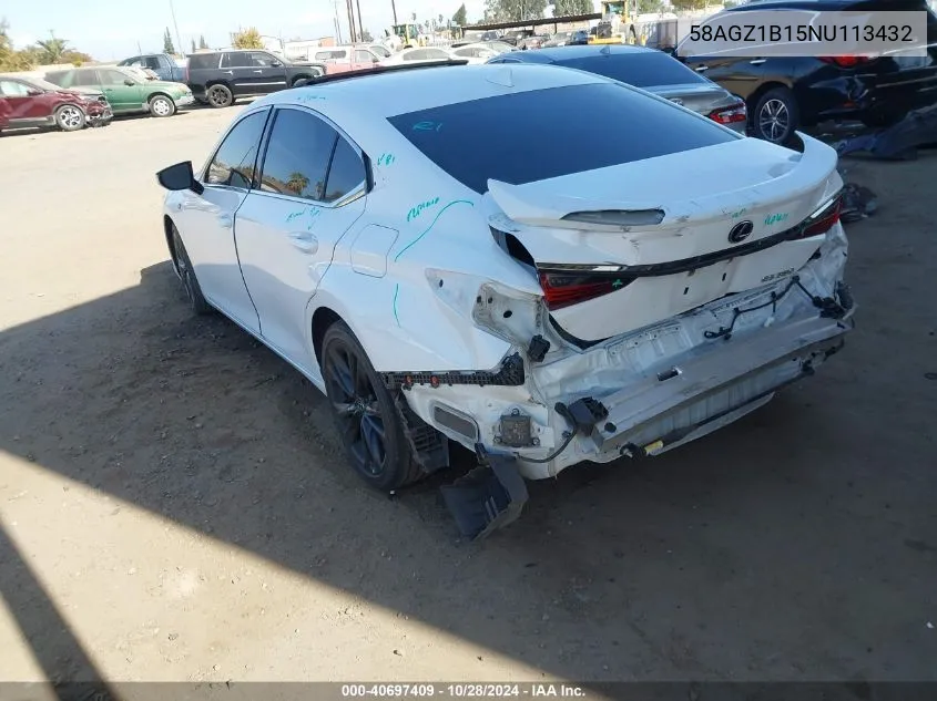 2022 Lexus Es 350 F Sport VIN: 58AGZ1B15NU113432 Lot: 40697409