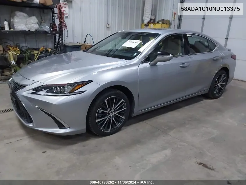 2022 Lexus Es 300H VIN: 58ADA1C10NU013375 Lot: 40798262