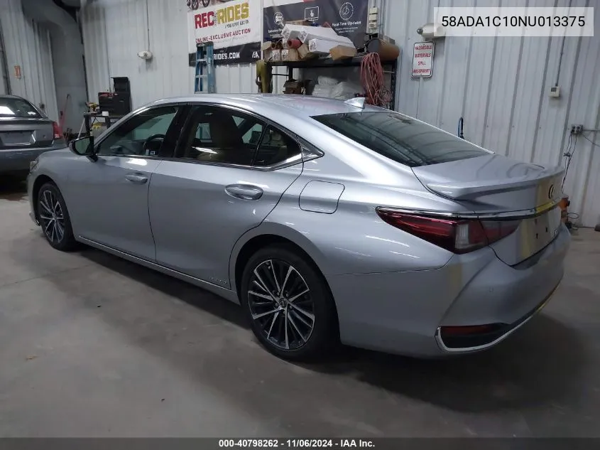 2022 Lexus Es 300H VIN: 58ADA1C10NU013375 Lot: 40798262