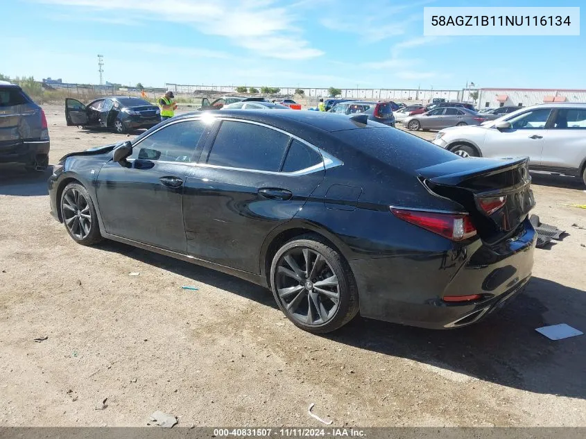 2022 Lexus Es 350 F Sport VIN: 58AGZ1B11NU116134 Lot: 40831507