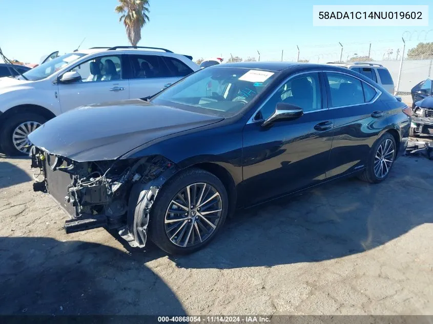 2022 Lexus Es 300H VIN: 58ADA1C14NU019602 Lot: 40868054