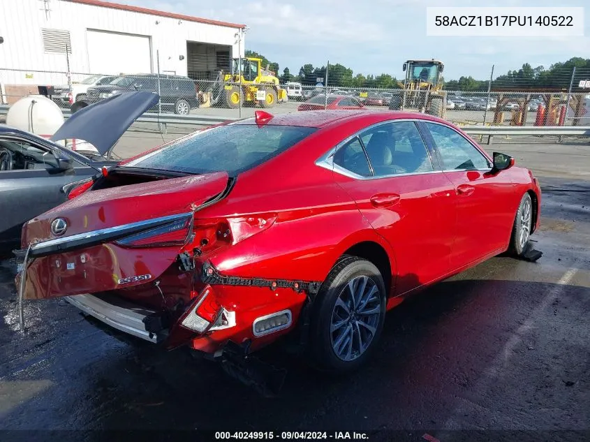 2023 Lexus Es 350 Base/350 Luxury/350 Ultra Luxury/350 F-Sport Design/350 F Sport Handling VIN: 58ACZ1B17PU140522 Lot: 40249915