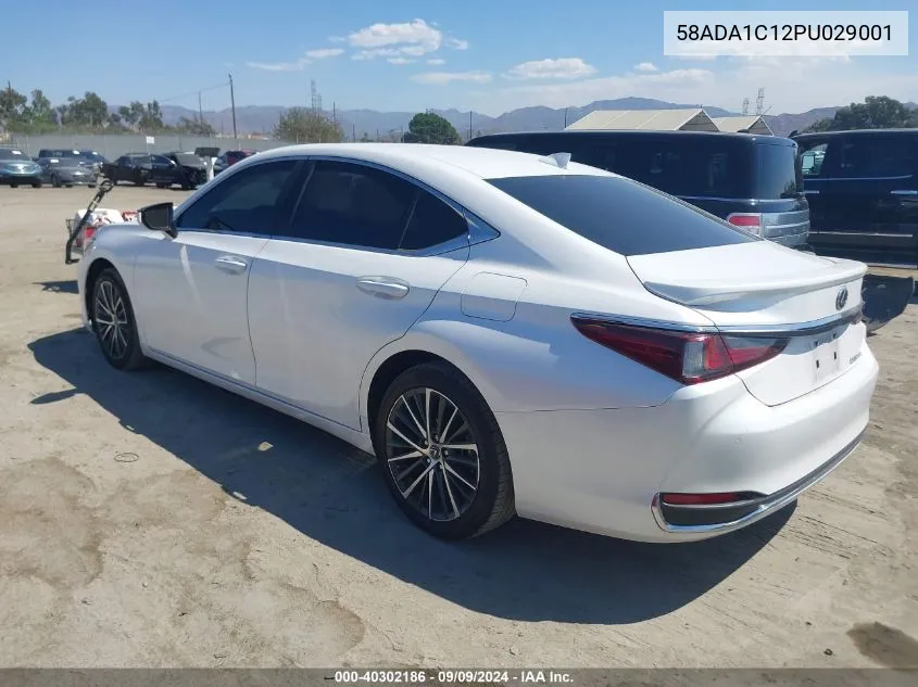 2023 Lexus Es 300H VIN: 58ADA1C12PU029001 Lot: 40302186