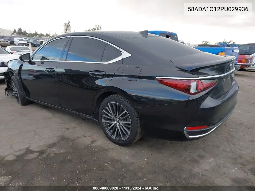 2023 Lexus Es 300H VIN: 58ADA1C12PU029936 Lot: 40869020